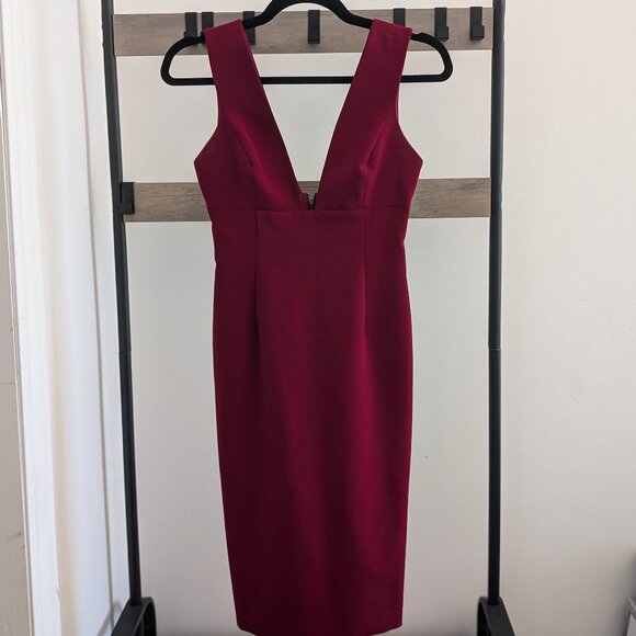 Classy Alice + Olivia Dress — Deep Red/Wine Color - Picture 1 of 3